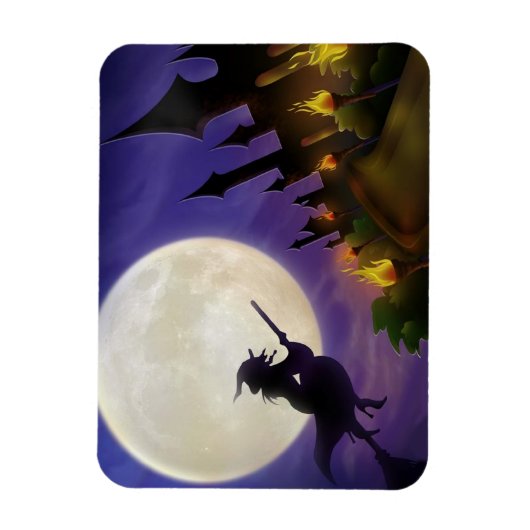 Halloween Witz Vollmond Magnet (Vertikal)
