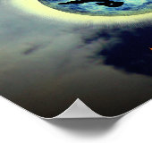 Halloween Witz Vollmond Personalisiert Poster (Ecke)
