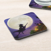Halloween Witz Vollmond Untersetzer (Linke Seite)