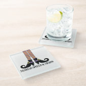 Halloween Witz Whimsical Spaß farbenfrohe Schuhe Glasuntersetzer (Schrägansicht)