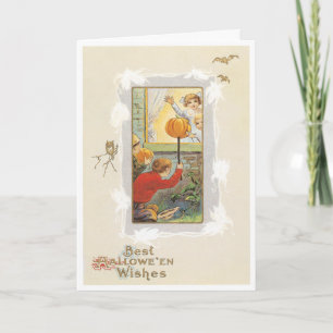 Halloween-Witze Vintage-Karte Karte