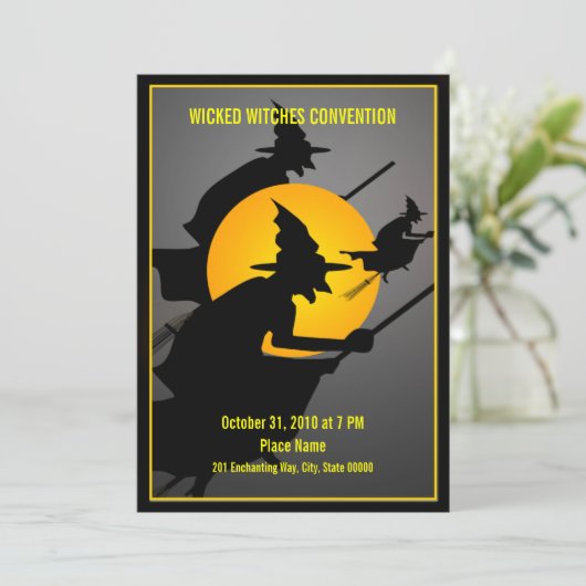 Halloween Witzen Convention Funny Party Einladung (Stehend Vorderseite)