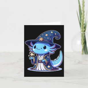 Halloween Wizard Funny Axolotl Karte
