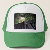Halloween Wizard Goat Hat Truckerkappe (Vorderseite)