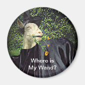 Halloween Wizard Goat Magnet (Vorne)