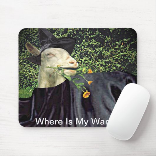 Halloween Wizard Goat Mousepad (Mit Mouse)
