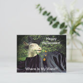 Halloween Wizard Goat Postkarte (Stehend Vorderseite)