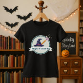 Halloween Wizard Hat & Wand Magic Teacher T-Shirt