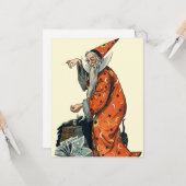 Halloween Wizard Karte (Vorderseite/Rückseite Beispiel)