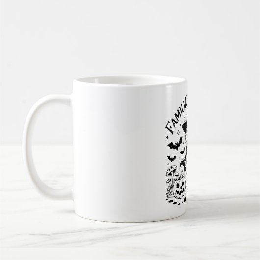 Halloween Wizard Lizard Line Art Design Kaffeetasse (Links)
