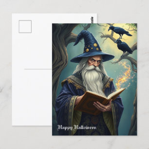 Halloween Wizard Postkarte