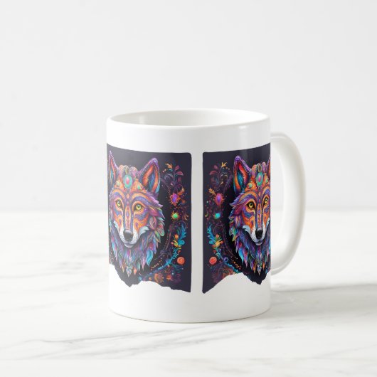 Halloween Wolf Alebrije Kaffeetasse (VorderseiteRechts)