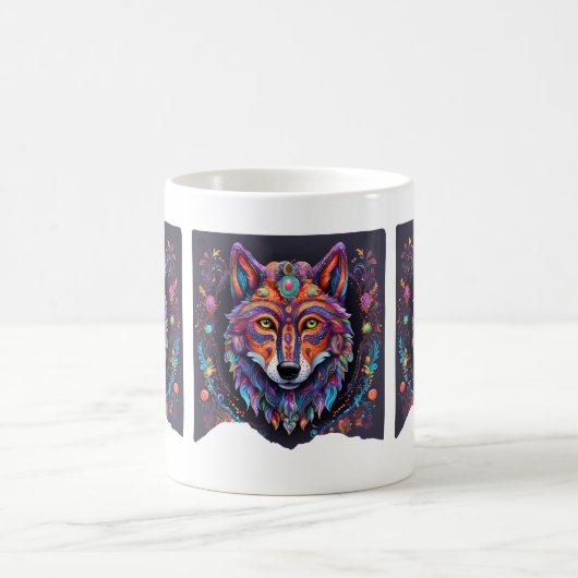 Halloween Wolf Alebrije Kaffeetasse (Mittel)
