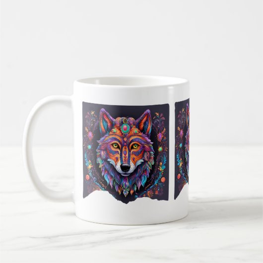 Halloween Wolf Alebrije Kaffeetasse (Links)