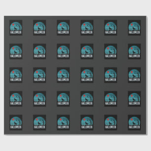 Halloween-Wolf-Friedhofs-Mond-Vektor Geschenkpapier