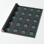 Halloween-Wolf-Friedhofs-Mond-Vektor Geschenkpapier (Ungerollt)