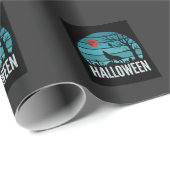 Halloween-Wolf-Friedhofs-Mond-Vektor Geschenkpapier (Rolleneckpunkt)