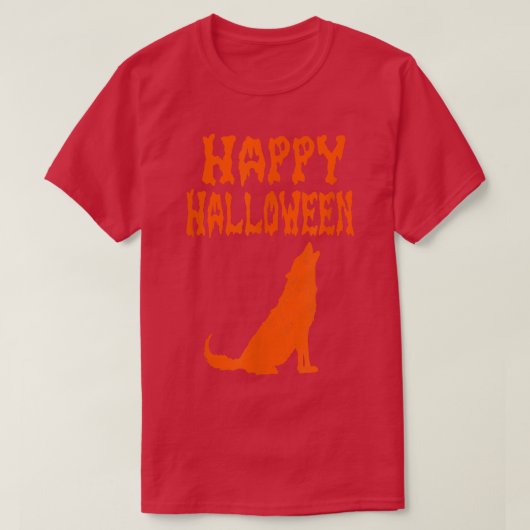 Halloween Wolf Hallow Graveyard Pumpkin Dead Creep T-Shirt (Design vorne)