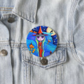 Halloween Wolf Hexe Black Cat Cauldron Pumpkins Button (Beispiel)