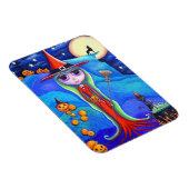 Halloween Wolf Hexe Black Cat Cauldron Pumpkins Magnet (Rechte Seite)