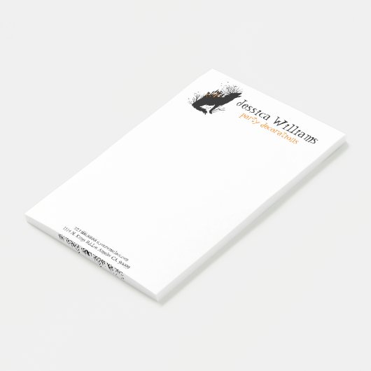 Halloween Wolf Spooky Trees & Castle Post-it Klebezettel (angewinkelt)