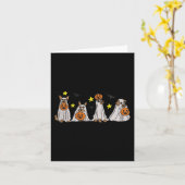 Halloween Women Ghost Hund Stickerei Effekt Design Karte (Gelbe Blume)