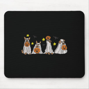 Halloween Women Ghost Hund Stickerei Effekt Design Mousepad