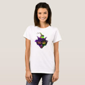 Halloween Women's Basic T - Shirt/Spooky Cat T-Shirt (Vorne ganz)