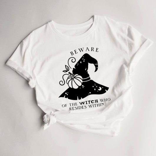 Halloween Womens-T - Shirt hüten sich vor der Hexe