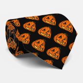 Halloween Wonky Pumpkin Krawatte (Gerollt)