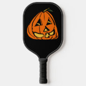 Halloween Wonky Pumpkin Pickleball Schläger (Vorderseite)