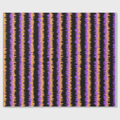 Halloween Wonky Stripes Wrapping Paper Geschenkpapier (Flach)