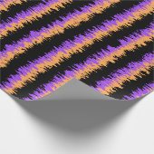 Halloween Wonky Stripes Wrapping Paper Geschenkpapier (Ecke)