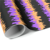 Halloween Wonky Stripes Wrapping Paper Geschenkpapier (Rolleneckpunkt)