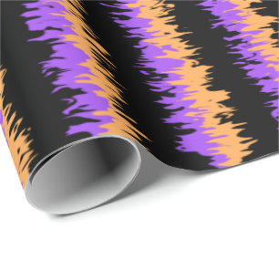 Halloween Wonky Stripes Wrapping Paper Geschenkpapier