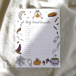 Halloween Word Scramble Baby Showspiel