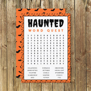 Halloween Word Search Game Spuk Word Games