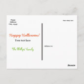 Halloween Words Fun Typografy Postcard Card Postkarte (Rückseite)