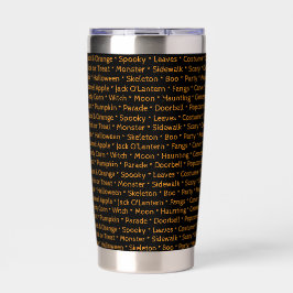 Halloween Words Thermal Tumbler Thermobecher