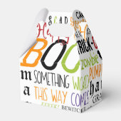 Halloween Words Typografy Fun Gastgeschenk Boxen Geschenkschachtel (Rückseite)