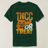 Halloween Workout Pumpkin Gewichtsheben Thicc oder T-Shirt (Design vorne)