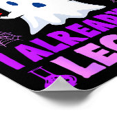 Halloween Workout Women Ghost Training With Dumbbe Poster (Ecke)