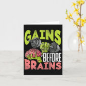 Halloween Workout Zombie Weightlift Gains Befor Karte (Gelbe Blume)