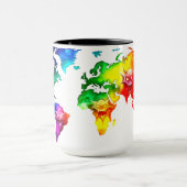 Halloween World Map Tasse (Zentrum)