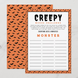 Halloween-Wort-Challenge-Spiel Wortspiele