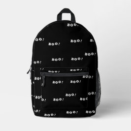 Halloween-Wörter auf schwarz Bedruckter Rucksack