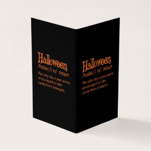 Halloween-Wörterbuchdefinition