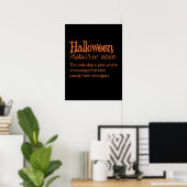 Halloween-Wörterbuchdefinition Poster (Heimbüro)