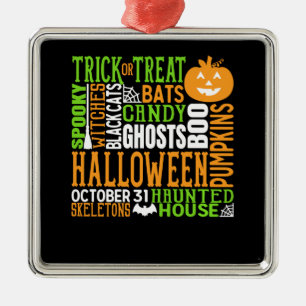 Halloween-Wortgewirr Bunt Süß Spinne Kürbis Ornament Aus Metall