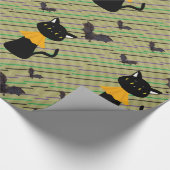 Halloween Wrapping Paper, Black Cat Geschenkpapier (Ecke)